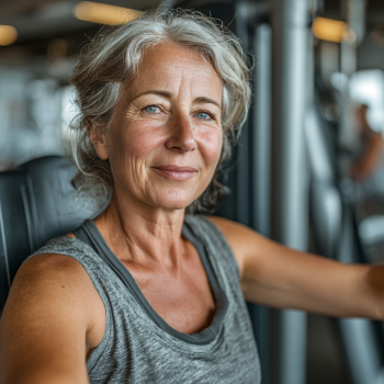 Активні літні люди під час тренування